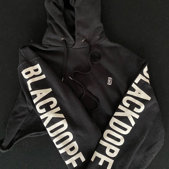 BLVCK DOPE CROPPED HOODIE - Picture 1 of 2